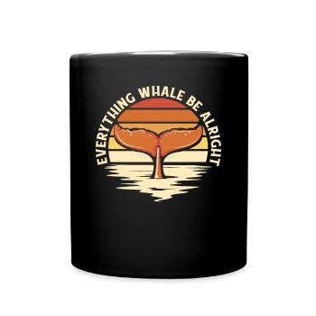 Tout ira bien Cachalot Cetacea Whale - Mug uni - noir - Devant