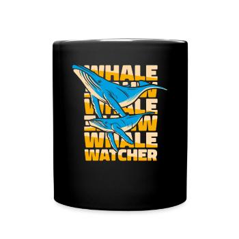 Whale Watcher Béluga bleu Cetacea Cachalot Whale - Mug uni - noir - Devant