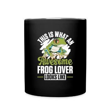 Amphibien Voici à quoi ressemble un amoureux des grenouilles génial - Mug uni - noir - Devant