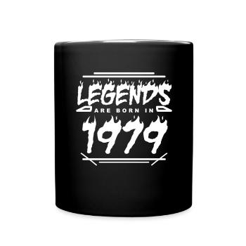 1979 - Jahrgang 1979 - Baujahr 1979 - Tasse einfarbig - Schwarz - Vorne