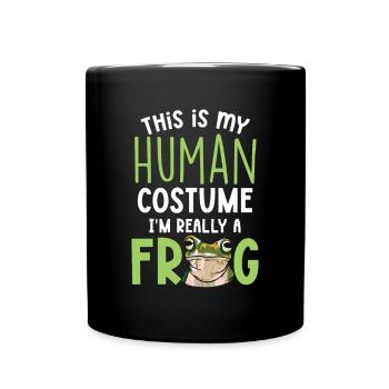 Amphibian This Is My Human Costume I'm Really A Fr - Full Colour Mug - black - Front
