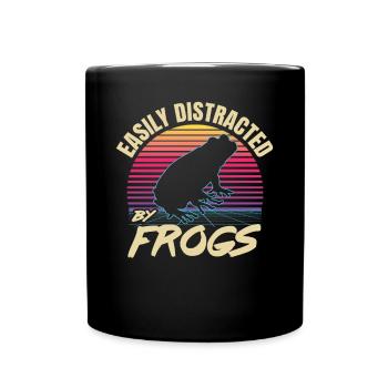 Style Retro 80s Toad Vintage facilement distrait par - Mug uni - noir - Devant