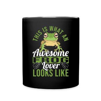 Amphibian Funny An Awesome Frog Lover Looks Like T - Full Colour Mug - black - Front
