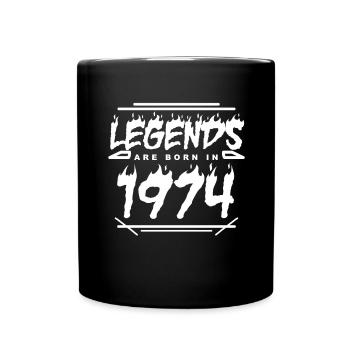 1974 - Born 1974 - Built in 1974 - Full Colour Mug - black - Front