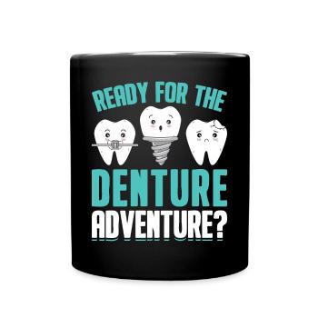Funny Dental Lab Technician Dentist - Full Colour Mug - black - Front