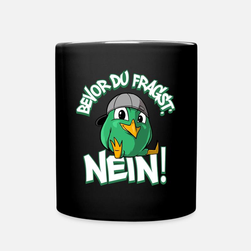 Bevor die fragst NEIN - Tasse einfarbig - Schwarz