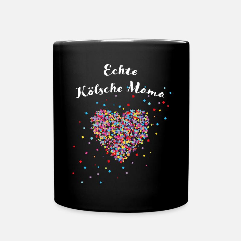 Kölsche Mama echte Kölnerin Köln Konfetti Mutter - Tasse einfarbig - Schwarz