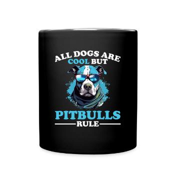 Pittie Pet Tous les chiens sont cool, mais les pitbulls règnent - Mug uni - noir - Devant