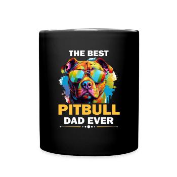 Pittie Dog Breed Pet - Le meilleur père pitbull de tous les temps - Mug uni - noir - Devant