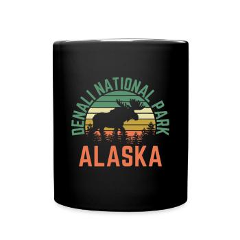 Parc national Denali Alaska Moose Randonnée Nature - Mug uni - noir - Devant