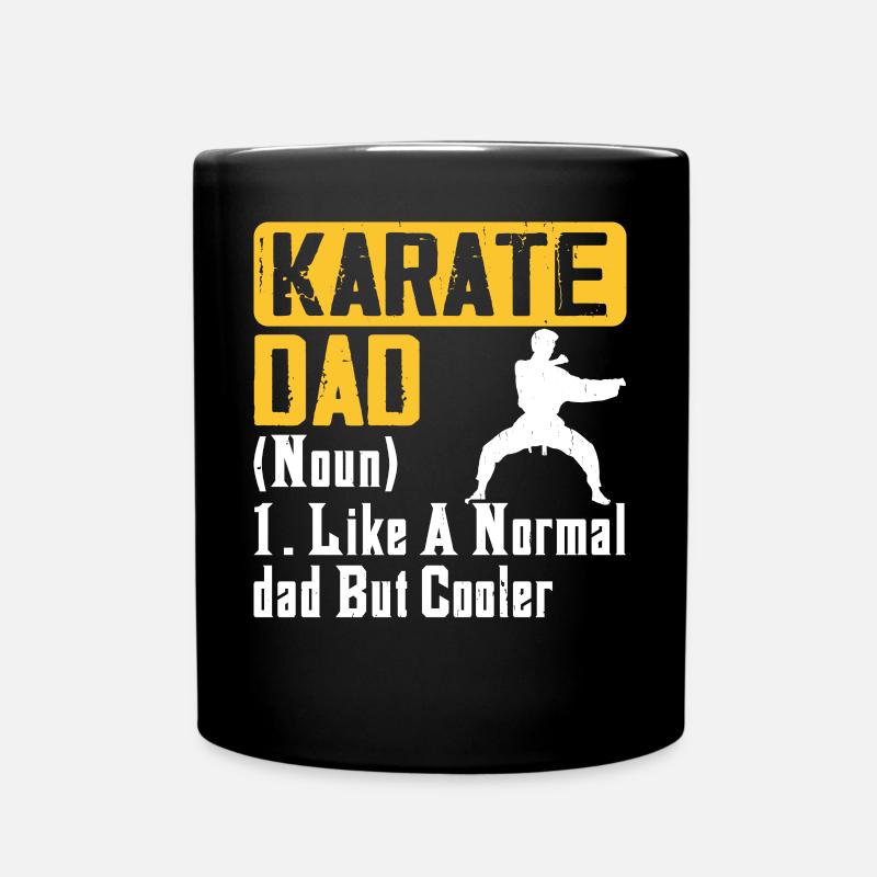 Karate Papa Vater - Tasse einfarbig - Schwarz