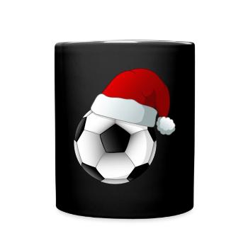 Noël Balle Football Santa Hat - Mug uni - noir - Devant