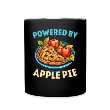 Apple Pie Dessert Food Lover Foodie American Baker - Full Colour Mug - black - Front