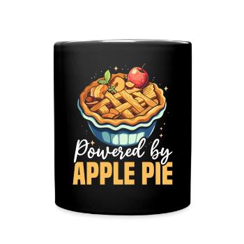 Apple Pie Dessert Food Lover Foodie American Baker - Full Colour Mug - black - Front