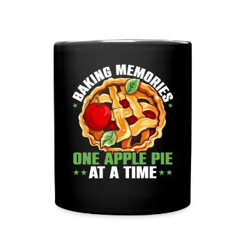 Apple Pie Dessert Food Lover Foodie American Baker - Full Colour Mug - black - Front
