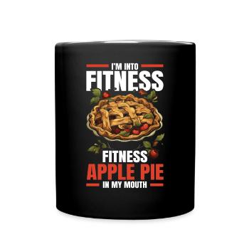 Apple Pie Dessert Food Lover Foodie American Baker - Full Colour Mug - black - Front