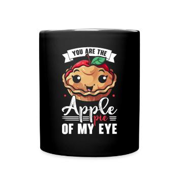 Apple Pie Dessert Food Lover Foodie American Baker - Full Colour Mug - black - Front