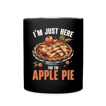 Apple Pie Dessert Food Lover Foodie American Baker - Full Colour Mug - black - Front