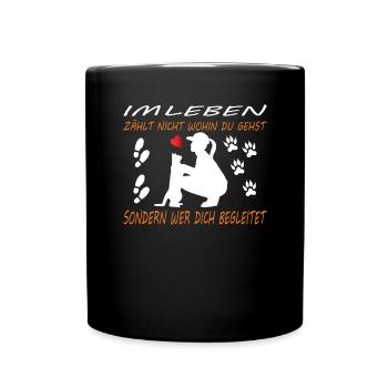 Katzenfreund, Katzenzubehör Geschenk - Tasse einfarbig - Schwarz - Vorne