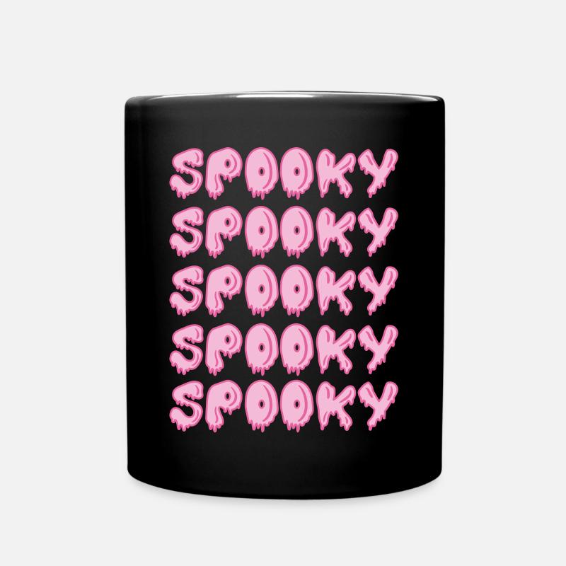 SPOOKY FRISSON PEUR CHAIR DE POULE HALLOWEEN ROSE - Mug uni - noir