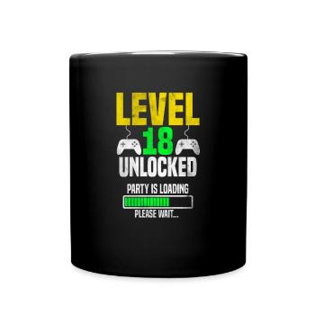 Niveau 18 déverrouillé – La partie se charge - Mug uni - noir - Devant