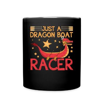 Funny Dragon Boat Racer Mermaid Trai - Full Colour Mug - black - Front