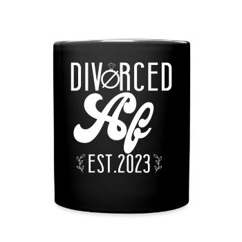 Happy Divorce Party Divorced Af - Full Colour Mug - black - Front