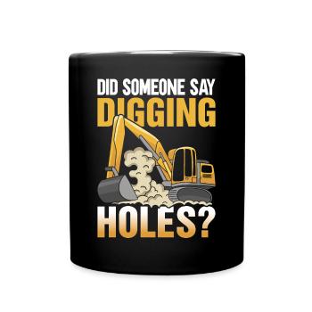 Drôle de conducteur d’excavatrice Équipement lourd HEO - Mug uni - noir - Devant
