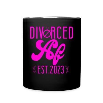 Happy Divorce Party Divorced Af - Full Colour Mug - black - Front
