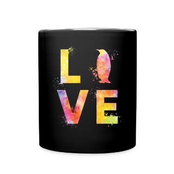 L’amour des pingouins - Mug uni - noir - Devant
