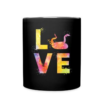 Les serpents aiment - Mug uni - noir - Devant