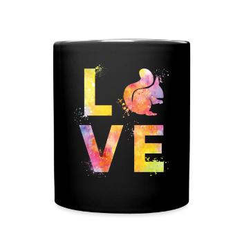 Squirrels love - Full Colour Mug - black - Front