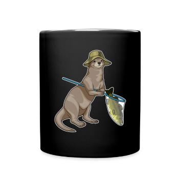 Pêche au poisson pêcheur de la loutre - Mug uni - noir - Devant