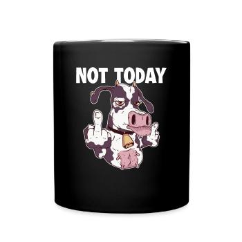 Pas aujourd’hui végétaliens végétaliens végétaliens végétariens végétaliens - Mug uni - noir - Devant
