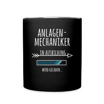 Ausbildung Anlagenmechaniker Industrie Beruf - Tasse einfarbig - Schwarz - Vorne