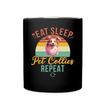 Collie Gifts - Tasse einfarbig - Schwarz - Vorne