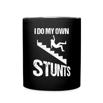 Je fais mes propres cascades | Cool Clumsy Stuntman Joke - Mug uni - noir - Devant
