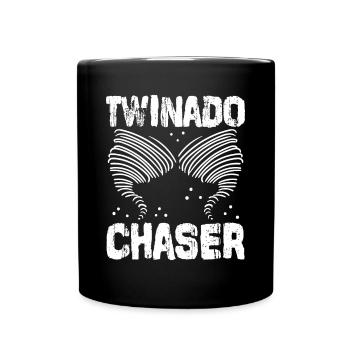 Twinado Chaser Drôle Maman Papa Parents jumeaux - Mug uni - noir - Devant