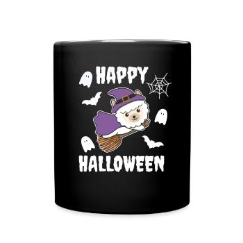 Alpaga Joyeux Halloween Sorcière Enfants Sorcière Costume de Sorcière - Mug uni - noir - Devant