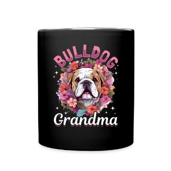 Amateur de bouledogue anglais britannique - Bulldog Grandma - Mug uni - noir - Devant