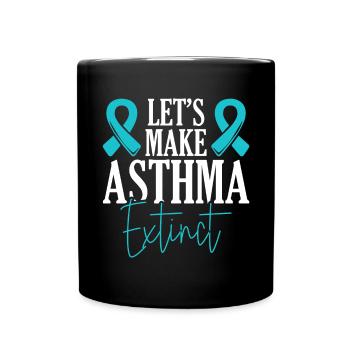 Lasst Uns Asthma Ausrotten Asthmakrieger - Tasse einfarbig - Schwarz - Vorne