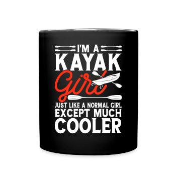 Kajak Kajakfahrer Kajaker - Tasse einfarbig - Schwarz - Vorne