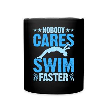 Flotteur de natation - Mug uni - noir - Devant