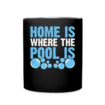 Nageurs de piscine - Mug uni - noir - Devant