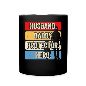 Papa Vater Vatertag - Tasse einfarbig - Schwarz - Vorne