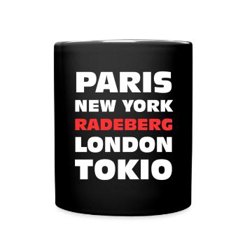 Radeberg Stadt in Sachsen - Tasse einfarbig - Schwarz - Vorne