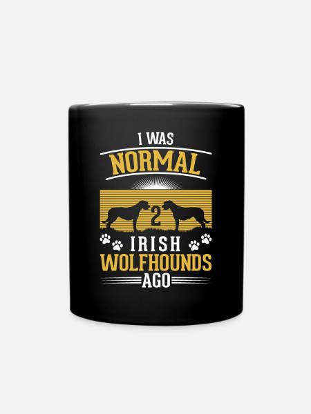 Irischer Wolfshund Irish Wolfhound - Tasse einfarbig - Schwarz