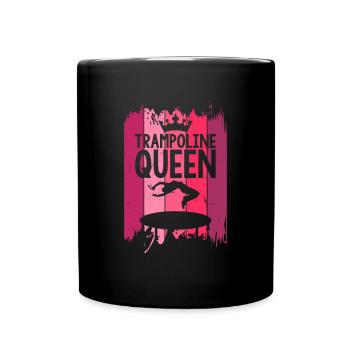 Trampoline Queen Trampolin - Tasse einfarbig - Schwarz - Vorne