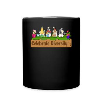 Lustiger Gartenzwerg Gartenarbeit Zwerggarten - Tasse einfarbig - Schwarz - Vorne