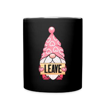 Lustiger Gartenzwerg Gartenarbeit Zwerggarten - Tasse einfarbig - Schwarz - Vorne